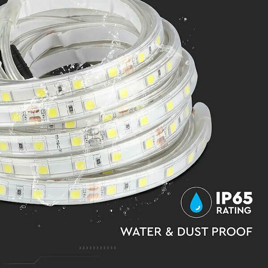 V-TAC Αδιάβροχη Ταινία LED 24V Φυσικό Λευκό Φως 5m Τύπου SMD5050