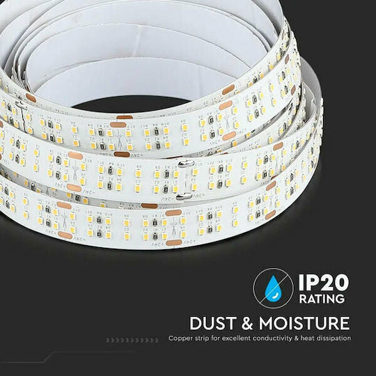 V-TAC LED Strip 24V Natural White Light 5m Type SMD2216
