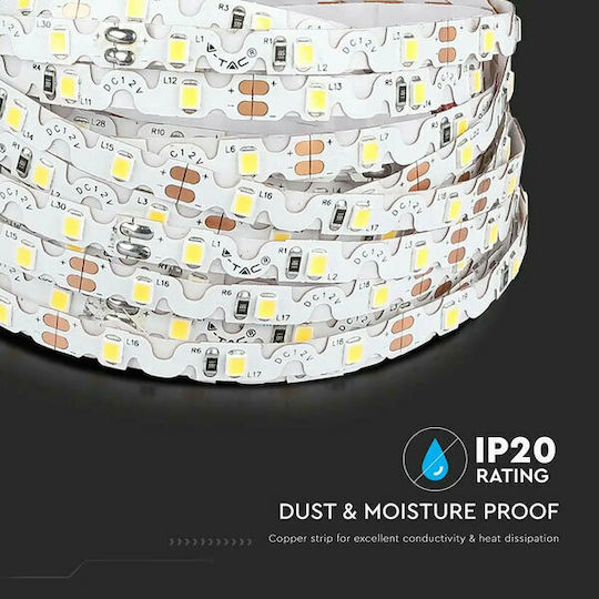 V-TAC Ταινία LED 12V Ψυχρό Λευκό Φως 5m Τύπου SMD2835
