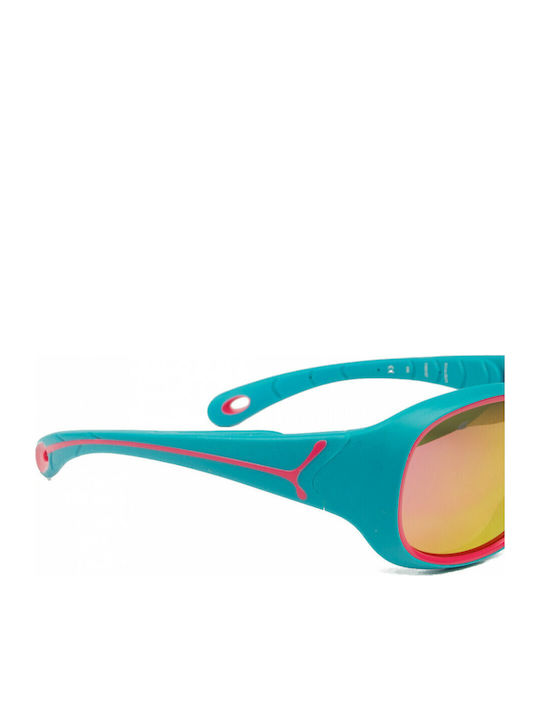 Cebe S'Calibur Oval Kinder-Sonnenbrillen mit Spiegel-Gläsern Türkis für 1-4 Jahre