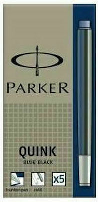 Parker Quink Ανταλλακτικό Μελάνι για Πένα σε Navy Μπλε χρώμα 5τμχ