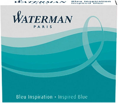 Waterman Ersatz-Tinte für Füller in Blau Farbe 8τμχ 8Stück