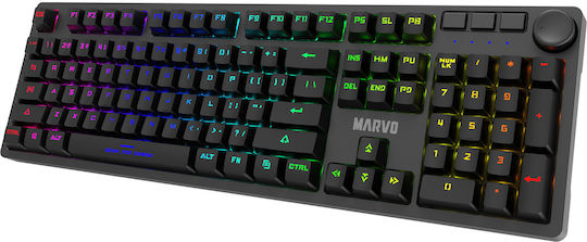 Marvo KG954 Gaming Μηχανικό Πληκτρολόγιο με Jixian Blue διακόπτες και RGB φωτισμό (Αγγλικό US)