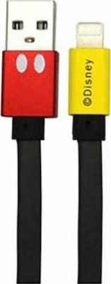 Disney Mickey Flach USB-A zu Lightning Kabel Mehrfarbig 1m (DUSMIC007)