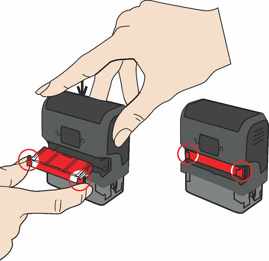Trodat Printy 4810 Rectangular Self-Inking Date Stamp in English Language and Black Ink