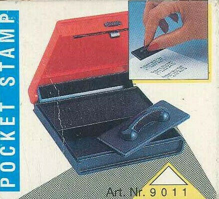 Trodat Pocket Vienna 9011 Rectangular Pocket Text Stamp with Black Ink