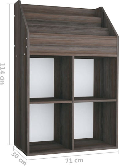 Raft De Podea Pentru Copii Gri/Sonoma 71x30x114 cm