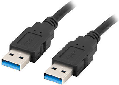 Lanberg 1m USB 3.0 Cable A-Male (CA-USBA-30CU-0010-BK)