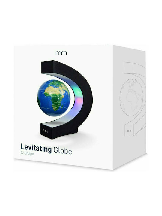 Mikamax Floating Illuminated World Globe with Diameter 8.5cm and Height 18cm