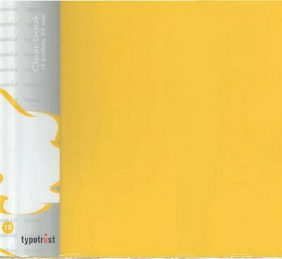 Typotrust Clipboard Flexible with 40 plastic sleeves Slides for Paper A4 Yellow 1pcs
