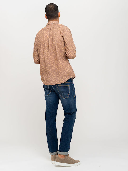 Staff Men's Shirt Long Sleeve Beige