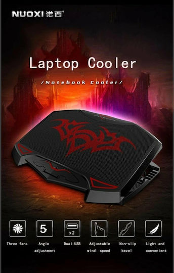 Nuoxi H1 Cooling Pad for Laptop up to 17" with 3 Fans and Illumination