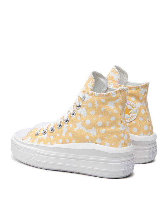 Chuck Taylor All Star Move Flatforms Tip Botine Galbene