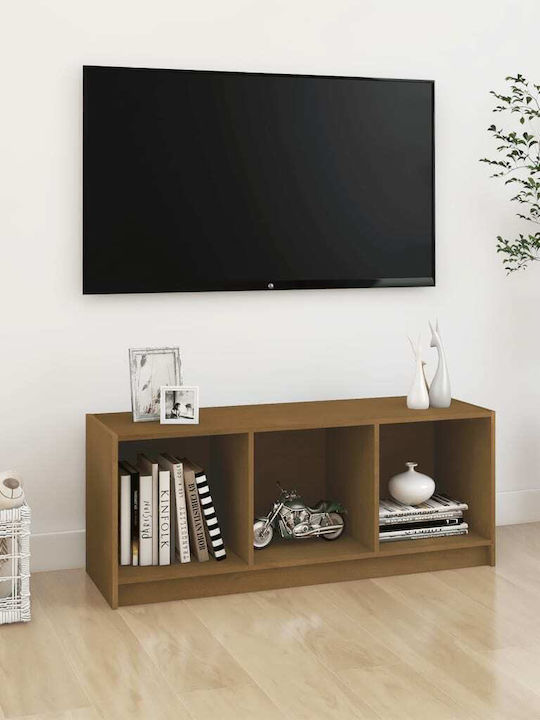 Έπιπλο TV din lemn masiv Μελί M104xΠ33xΥ41cm