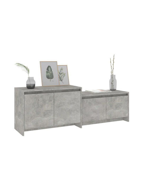 TV-Möbel Hölzernes Grey L146.5xB35xH50cm