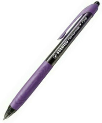 Stabilo Performer+ Fine Stift Kugelschreiber 0.7mm mit Schwarz Tinte Lila