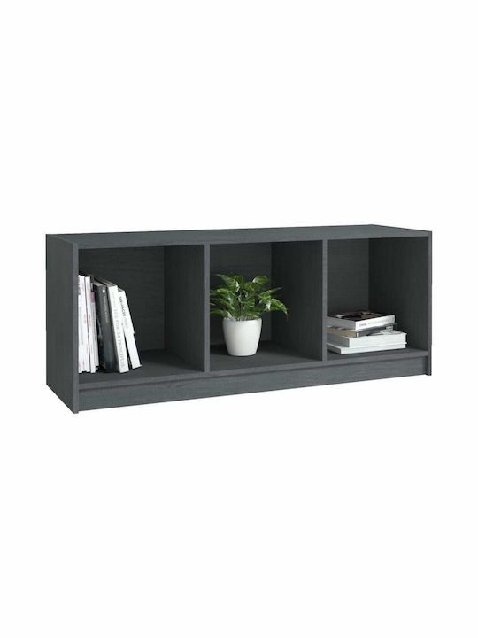 vidaXL TV-Ständer aus Massivholz Grau M104xT33xH41cm