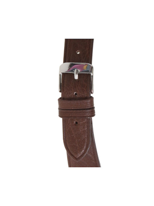 Tzevelion Leather Strap Dark brown 12mm