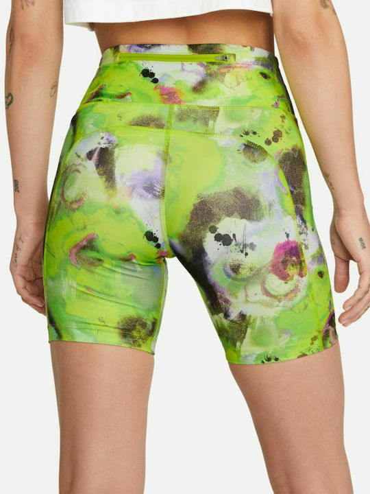 Air Women's Running Legging Shorts High Waisted Dri-Fit Green