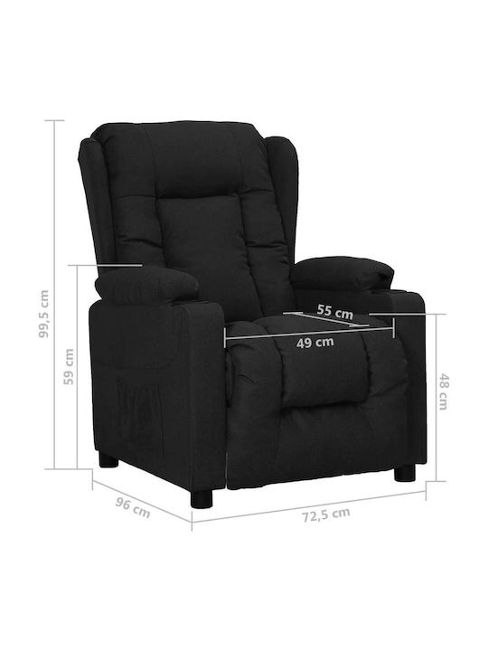 Relaxsessel mit Fußhocker Schwarz 72.5x96x99.5cm