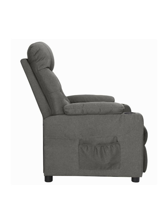 Relaxsessel mit Fußhocker Dark Grey 73x94x101.5cm