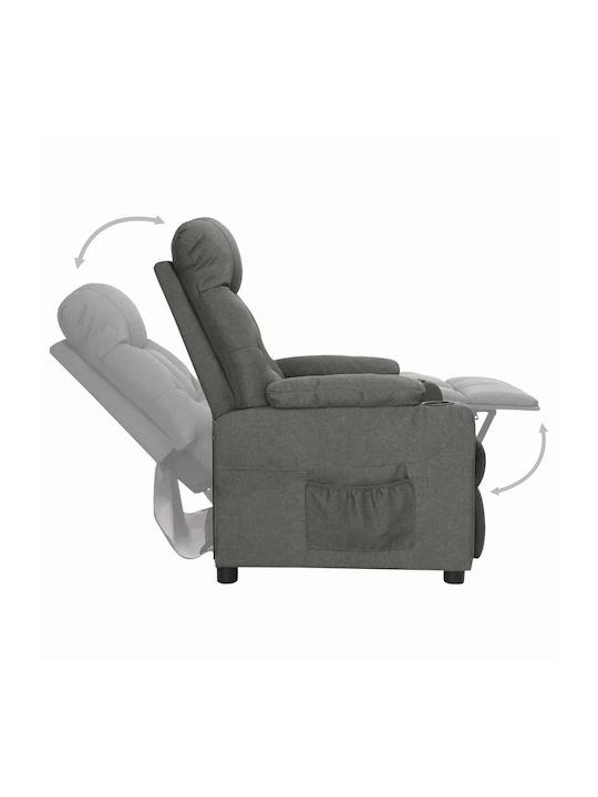 Relaxsessel mit Fußhocker Dark Grey 73x94x101.5cm