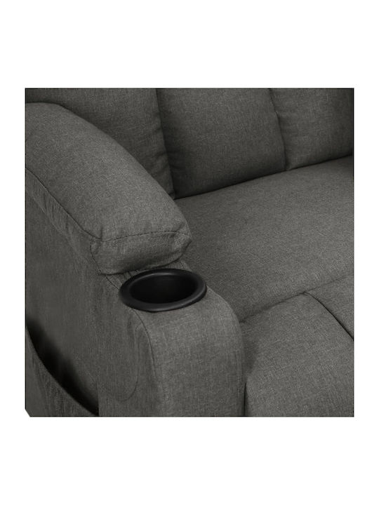 Relaxsessel mit Fußhocker Dark Grey 73x94x101.5cm
