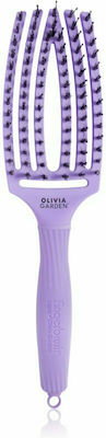 Olivia Garden Fingerbrush Combo Bloom Lavender Brush Hair for Hair Styling