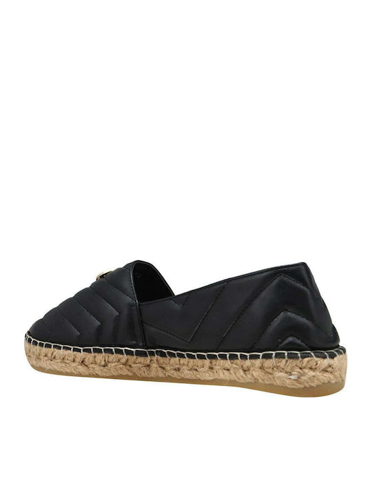 Eravena Women's Leather Espadrilles Black