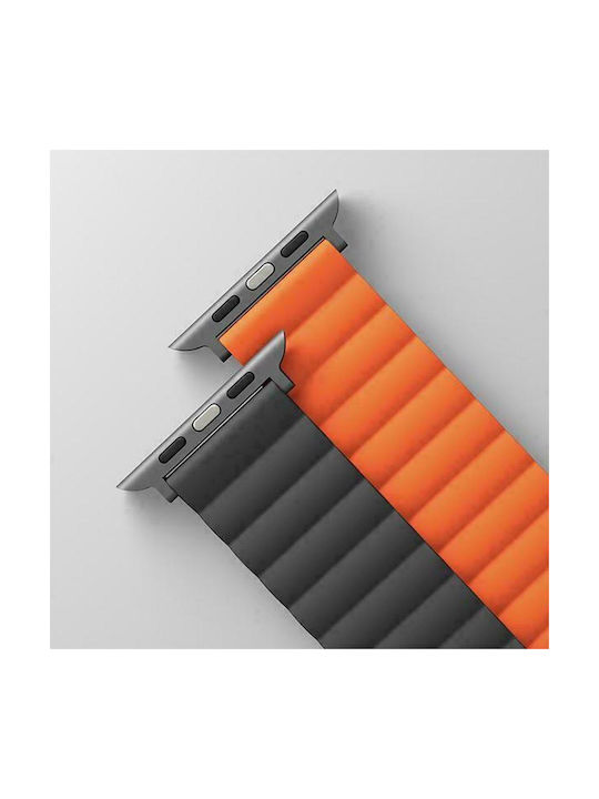 Uniq Revix Reversible Strap Silicone Orange/Grey (Apple Watch 44/45/46mm/Ultra 49mm) UNIQ-45MM-REVGRYORG