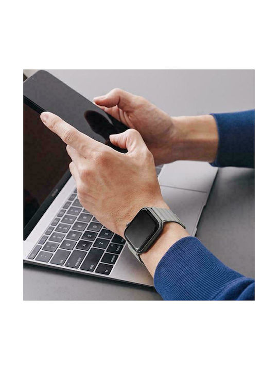 Uniq Revix Reversible Armband Silikon Green/Taupe (Apple Watch Ultra/SE/8/7/7/6/5/4) UNIQ-45MM-REVGRNTPE