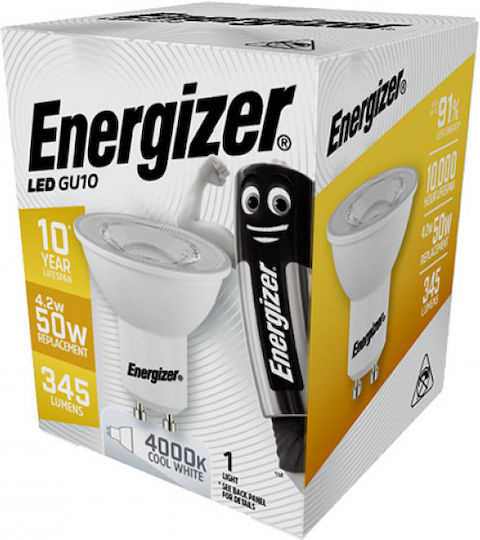 Energizer LED Bulb 4.2W for Socket GU10 Natural White 345lm