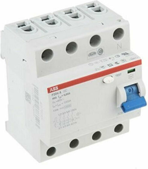 Abb Phase 4-Pole Earth Leakage Relay 40A 230V 25071