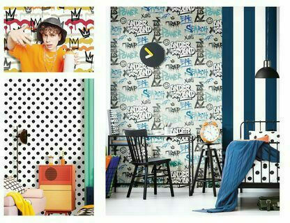 Loukianos Wallpapers Детски тапет Текстил Friends & Coffee Ш53xВ1005бр