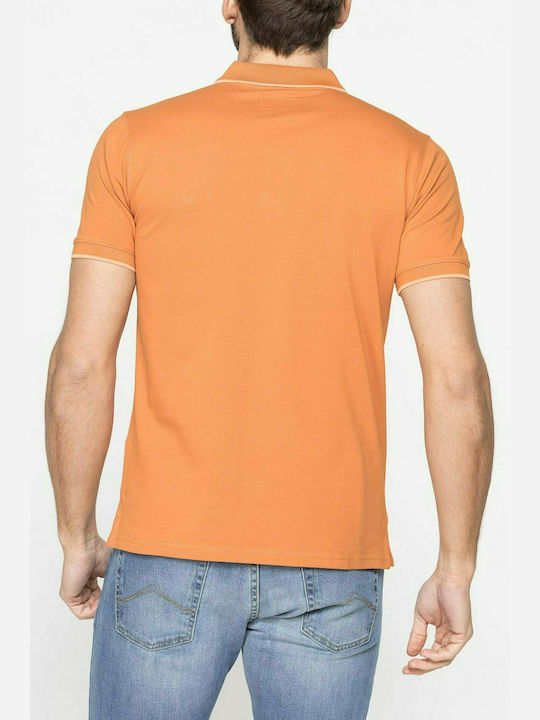 Carrera Jeans Herren Kurzarmshirt Polo Orange