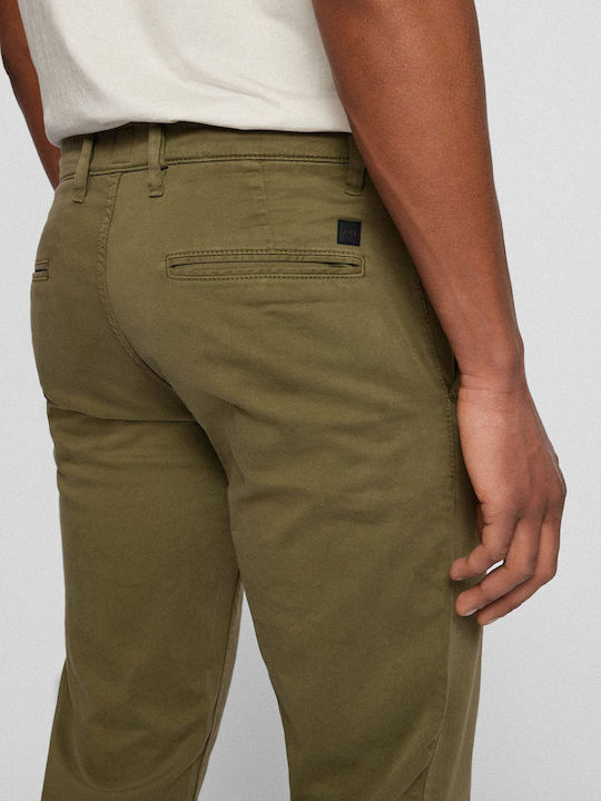 Schino-slim D Ανδρικό Παντελόνι Chino Slim Fit Χακί