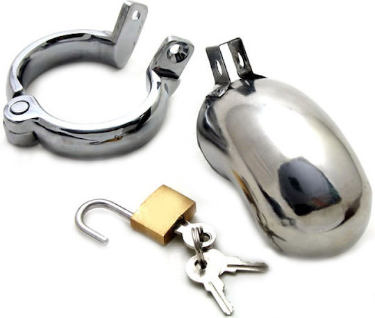 Dream Love Metal Hard Cock Ring Retain Brig Penis Cage in Gray Color