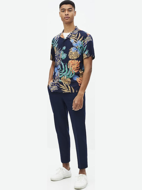 Romero3 Trousers in Regular Fit Navy Blue