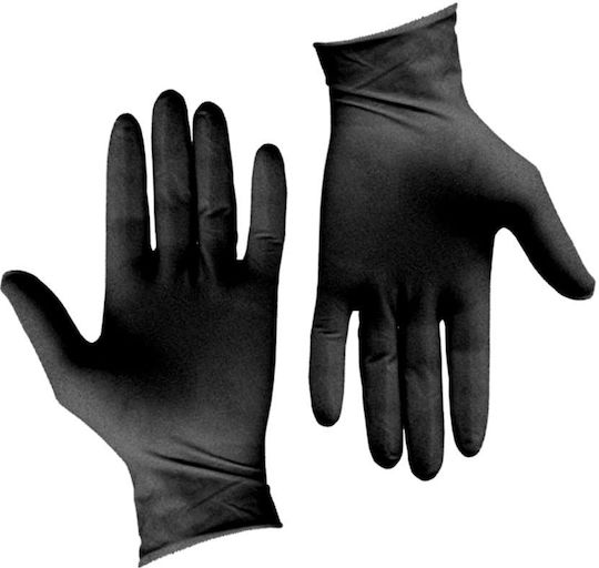 Nitrile Examination Gloves Powder Free Black 100pcs