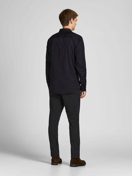 Long-sleeved Cotton Shirt Black