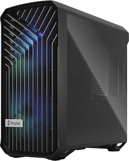 Fractal Design Torrent Compact RGB TG Light Tint Gaming Midi Tower Κουτί Υπολογιστή με Πλαϊνό Παράθυρο Γκρι