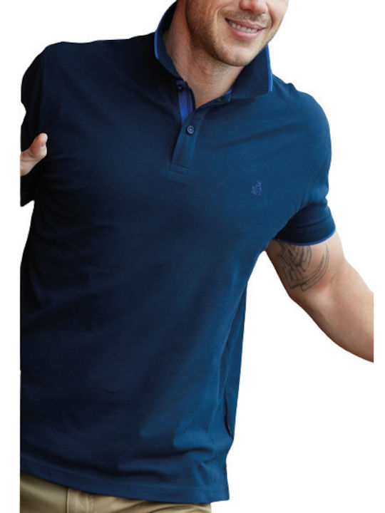 Visconti Ανδρικό T-shirt Polo Navy Μπλε