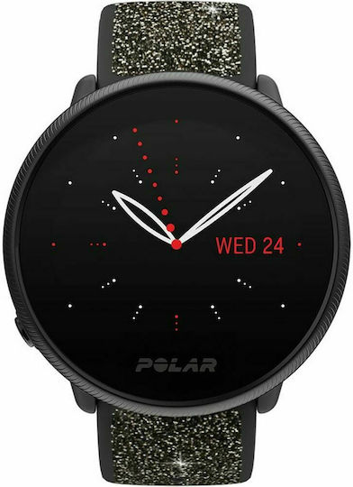 Polar Ignite 2 Oțel inoxidabil 43mm Rezistent la apă Smartwatch (Black Crystal Edition)