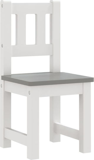 Kids Table and Chairs Set made of Wood White vidaXL