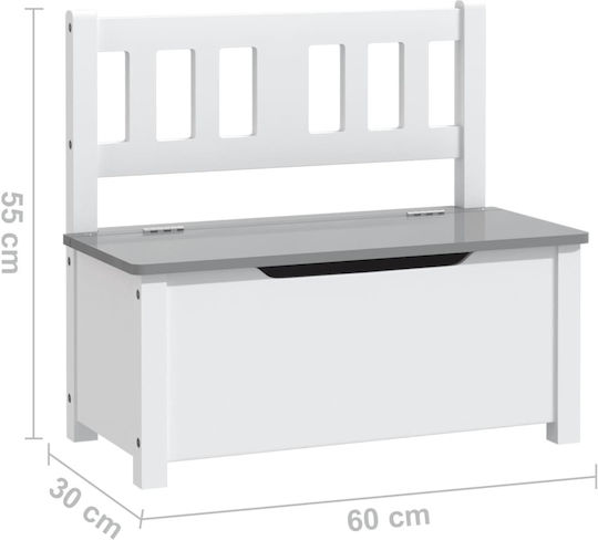 Kids Table and Chairs Set made of Wood White vidaXL