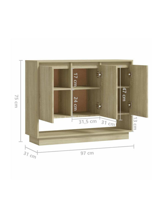 Bufet Stejar Sonoma 97x31x75cm