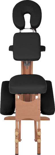 Medicin Stuhl Massage und Physiotherapie Schwarz aus Holz 85x57cm.