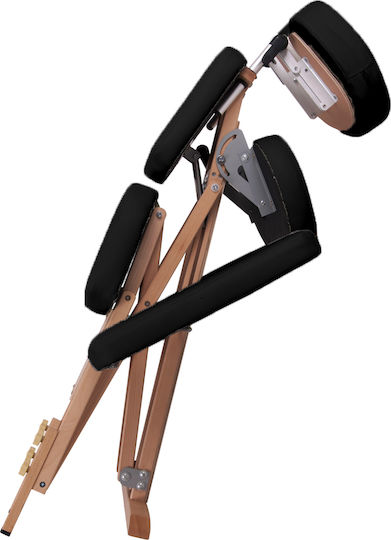 Medicin Stuhl Massage und Physiotherapie Schwarz aus Holz 85x57cm.