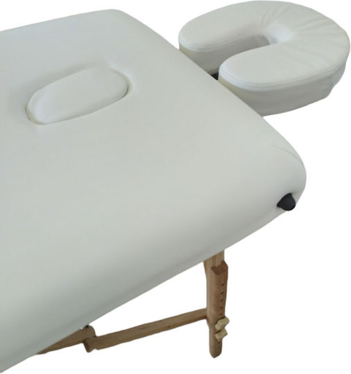 Medicin Wooden Portable White Massage and Physiotherapy Bed 186x60cm