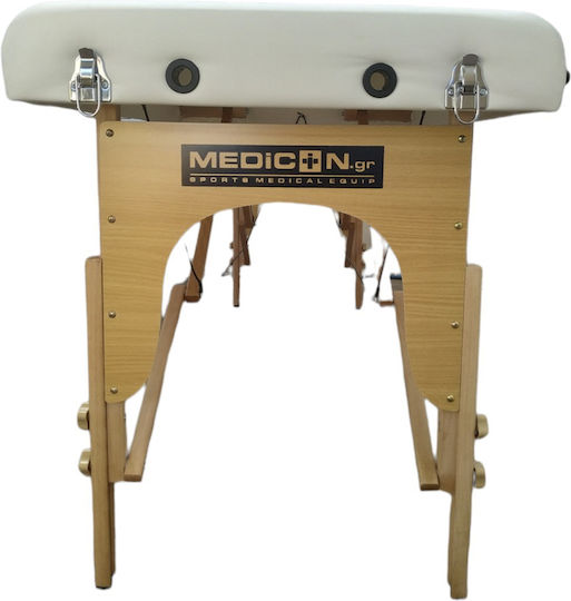 Medicin Wooden Portable White Massage and Physiotherapy Bed 186x60cm